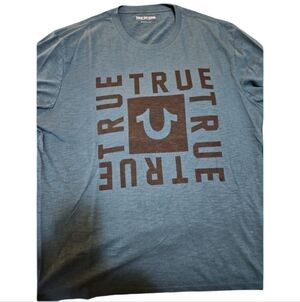 Men's True Religion T-shirt size 3XL turquoise blue